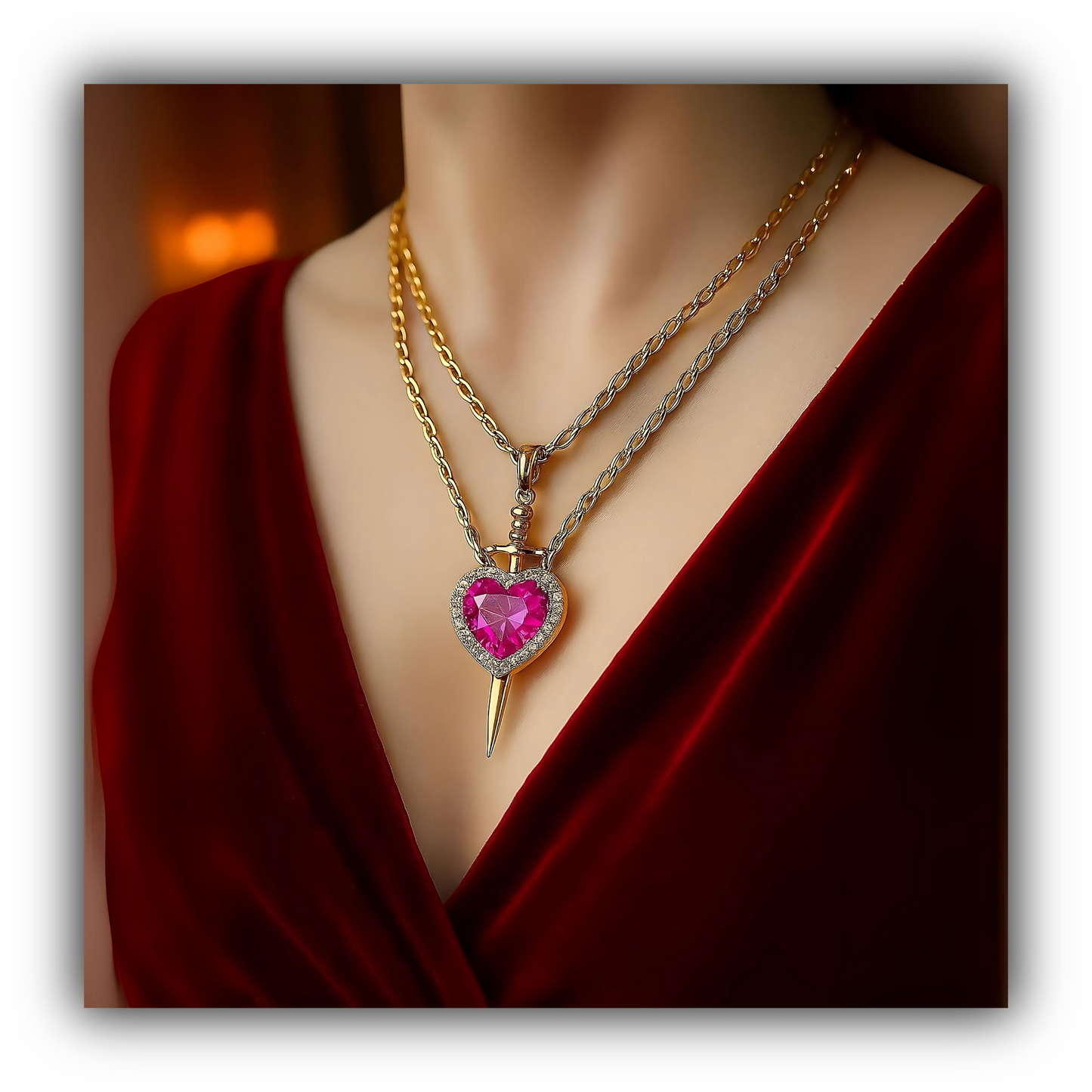 "GUARDED LOVE" MAGNETIC COUPLE NECKLACE